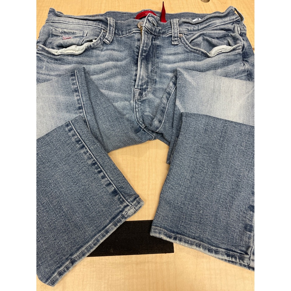 Guess Los Angeles Mens Slim Fit Jeans Medium Wash Blue Denim 34x30 MCR0731N73